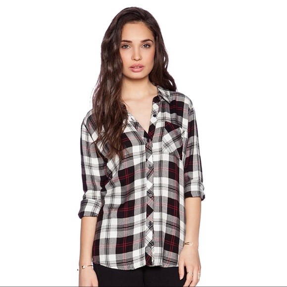 Rails Hunter Plaid Button Shirt Black 